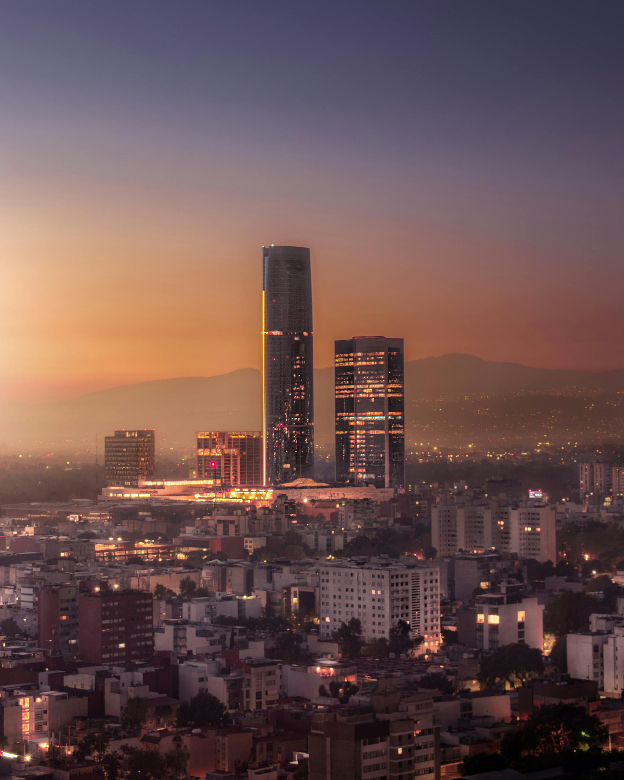 Santiago de Chile, vista panorámica con cordillera